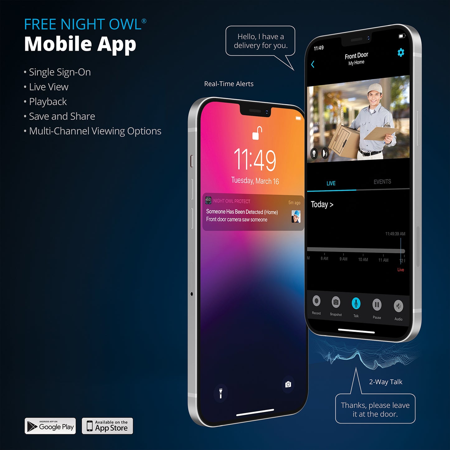 2K Wi-Fi Smart Dual-Powered Video Doorbell with Chime - Black