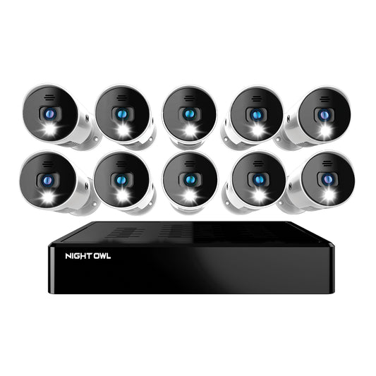 16 channel 10 camera security camera system