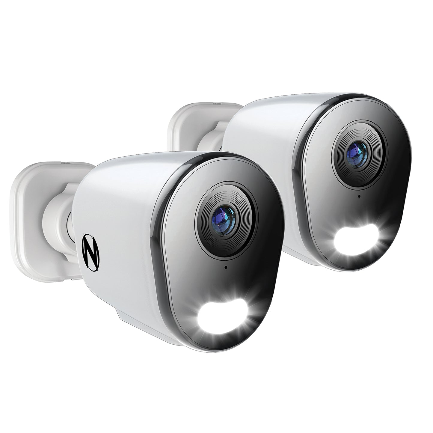 Add On Wired IP 4K+ 12MP Deterrence Camera with 2-Way Audio - 2 Pack - White