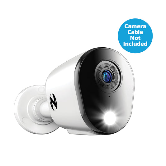 Add On Wired 2K Deterrence Camera with 2-Way Audio - White - Camera Cable Not Included