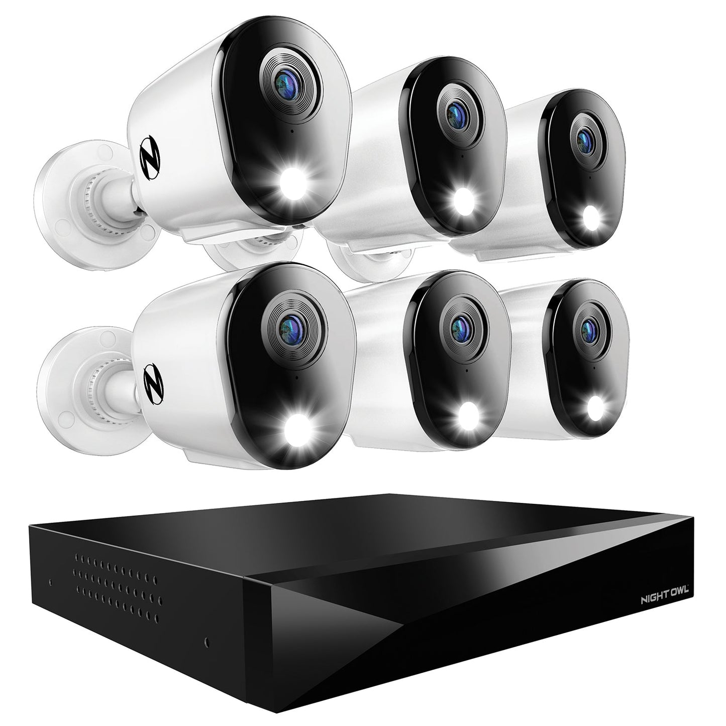 2-Way Audio 12 Channel DVR Security System with 1TB Hard Drive and 6 Wired 2K Deterrence Cameras