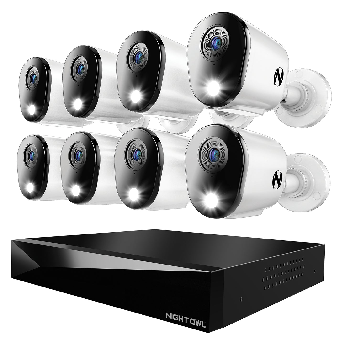 2-Way Audio 12 Channel DVR Security System with 2TB Hard Drive and 8 Wired 4K Deterrence Cameras