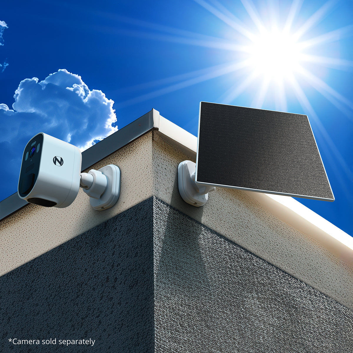 Wire Free (Battery) 2K Spotlight Mountable Cameras with 2-Way Audio, Alerts, and Siren + USB-C Solar Panel Chargers (2 pk)