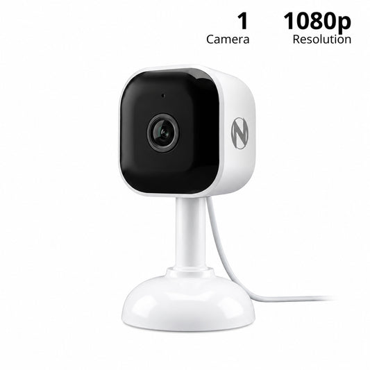 Indoor Wi-Fi IP Plug In 2K Deterrence Camera with 2-Way Audio - White