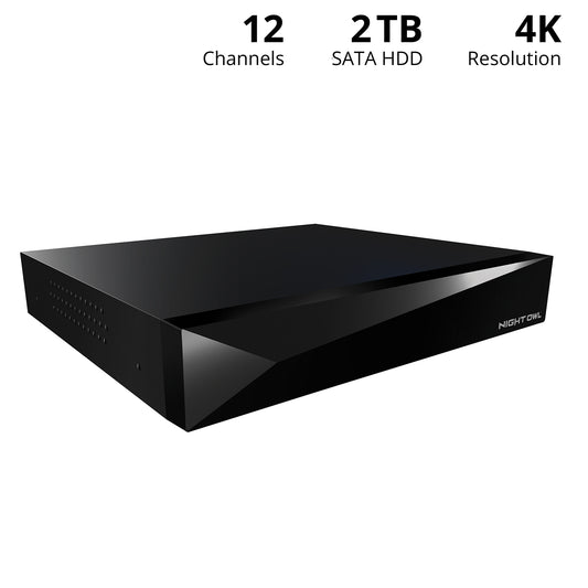 Refurbished 2-Way Audio 12 Channel 4K DVR with 2TB Hard Drive - Add up to 12 Total Devices
