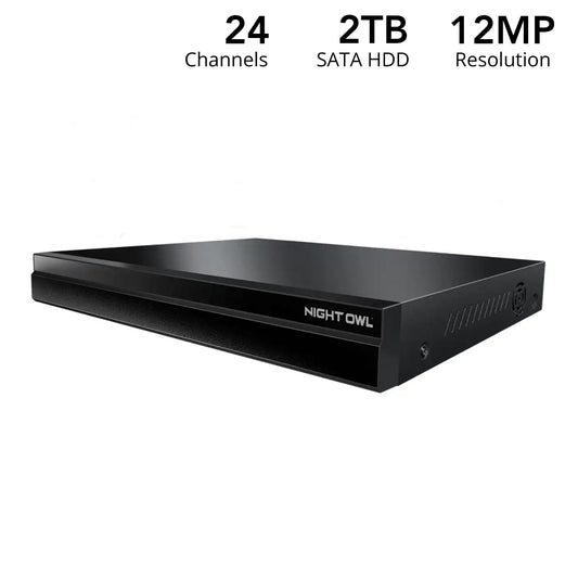 24 Channel 12MP eNVR with 8 POE Ports and 16 Wi-Fi - No HDD - Add up to 24 Total Devices