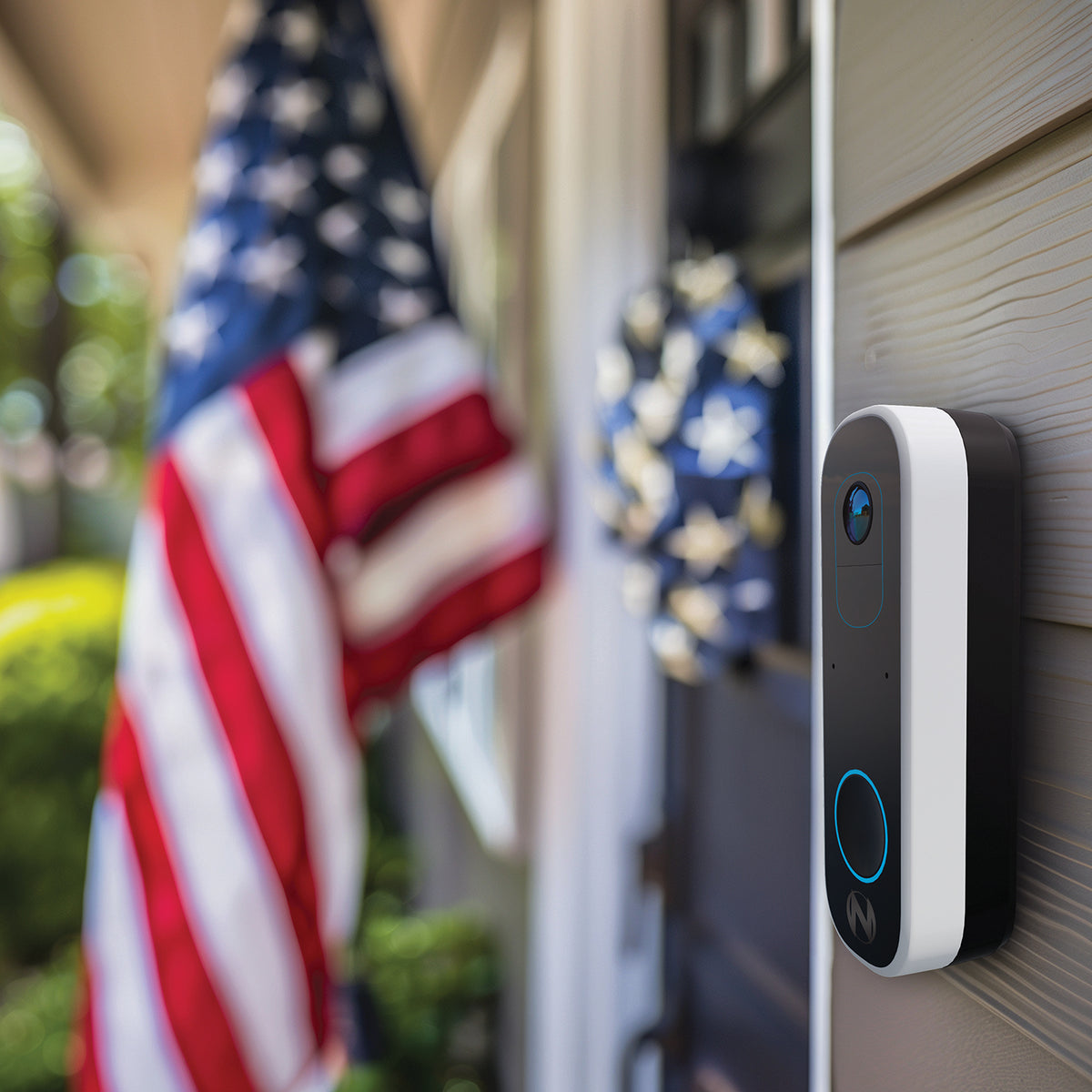 2K Wi-Fi Smart Dual-Powered Video Doorbell with Chime - Black