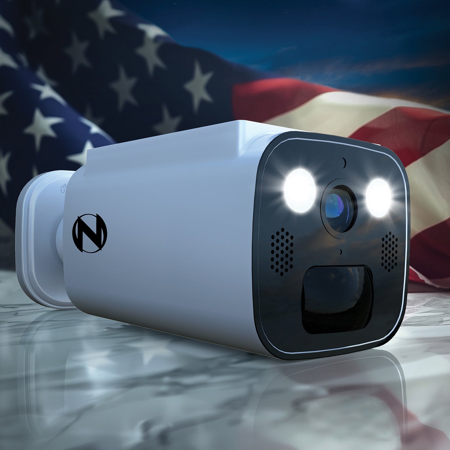 Expandable Wi-Fi Security Hub with 64GB microSD Card and 4 Wire Free Solar 2K Deterrence Cameras