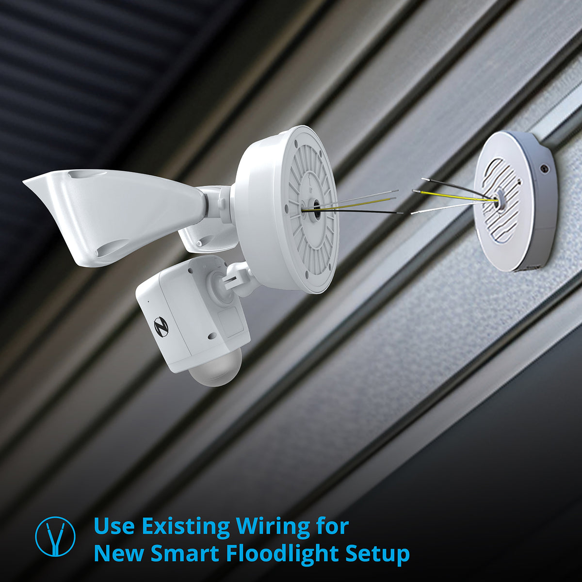 Video Security Starter Bundle w 2 Way Audio - Doorbell, Floodlight, and Indoor PT Cam w 64gb Memory x3