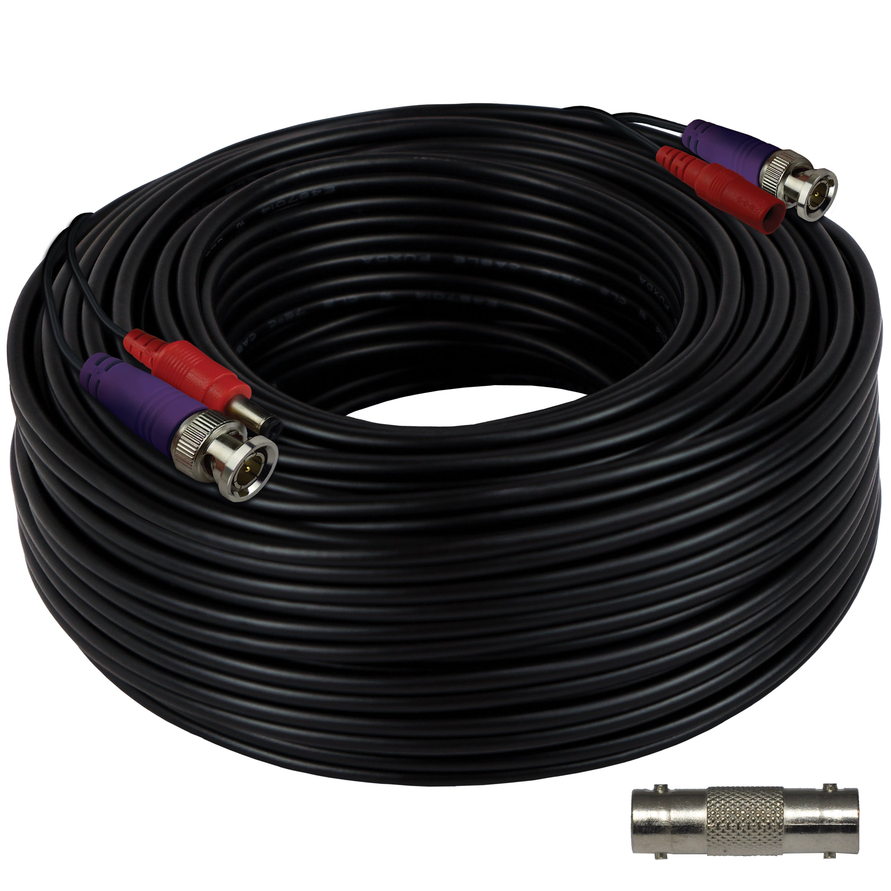 100 ft In-Wall Rated BNC Video-Power Extension Cable with