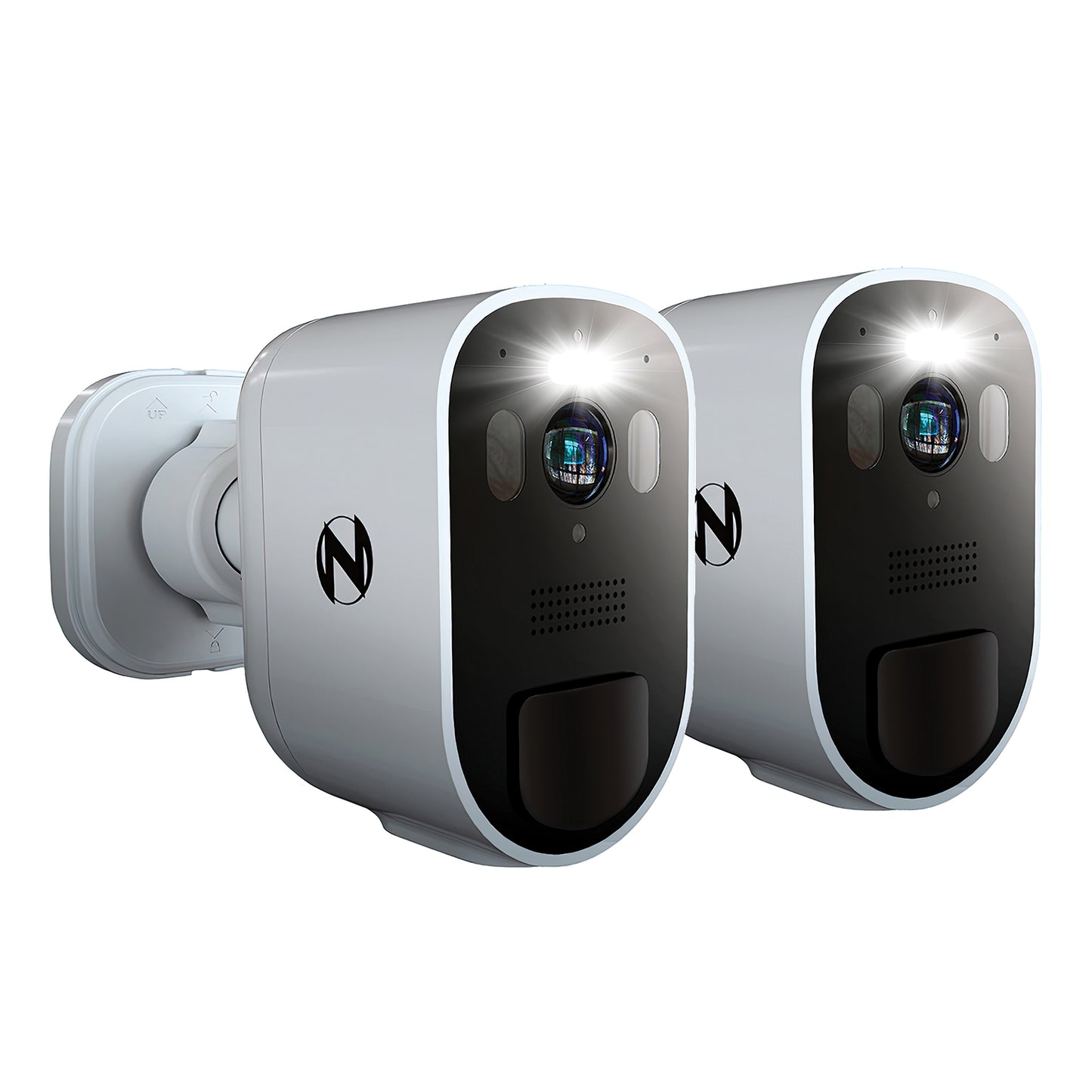 Wire Free 2K Spotlight Camera with 2-Way Audio - 2 Pack - White