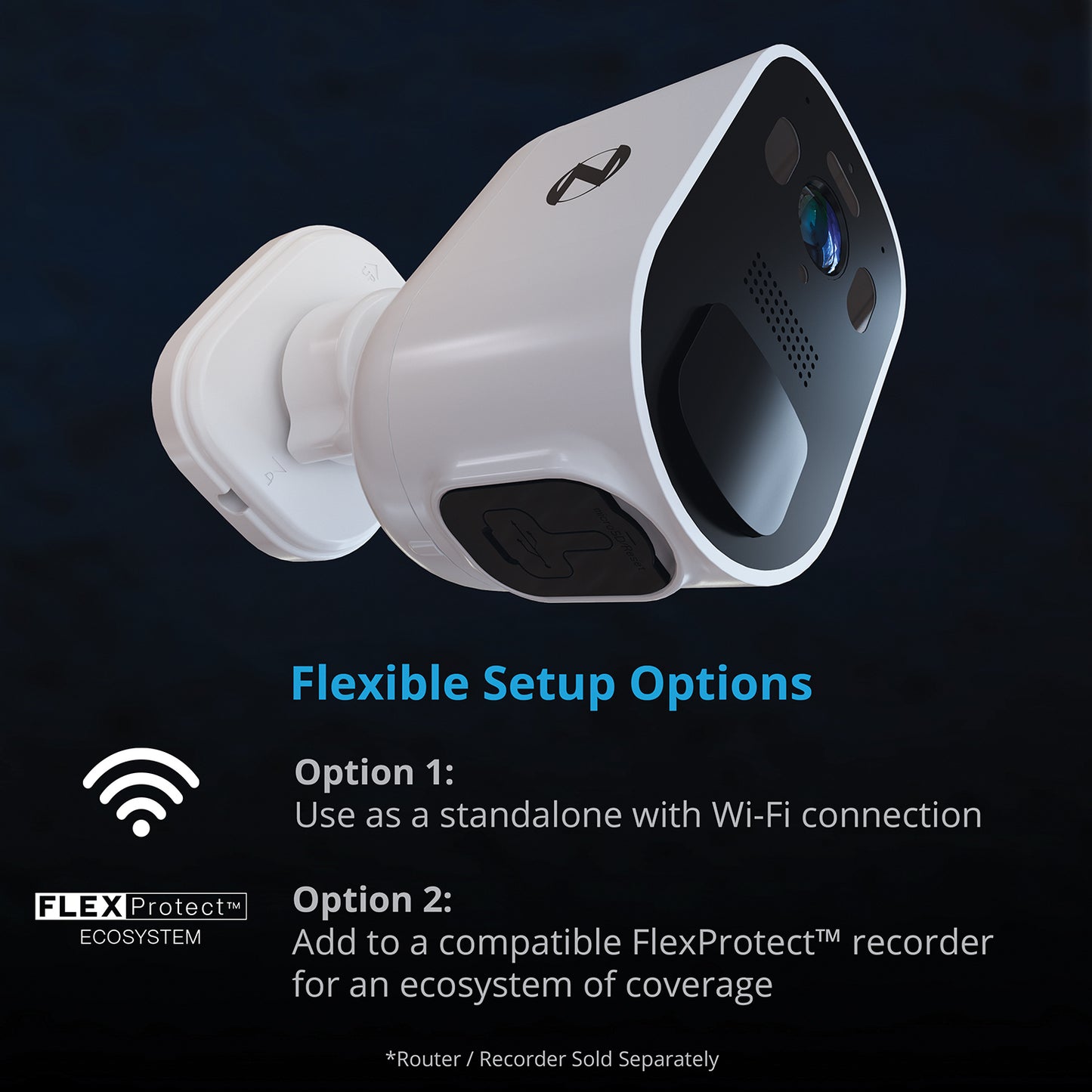 Wire Free 2K Spotlight Camera with 2-Way Audio - 2 Pack - White