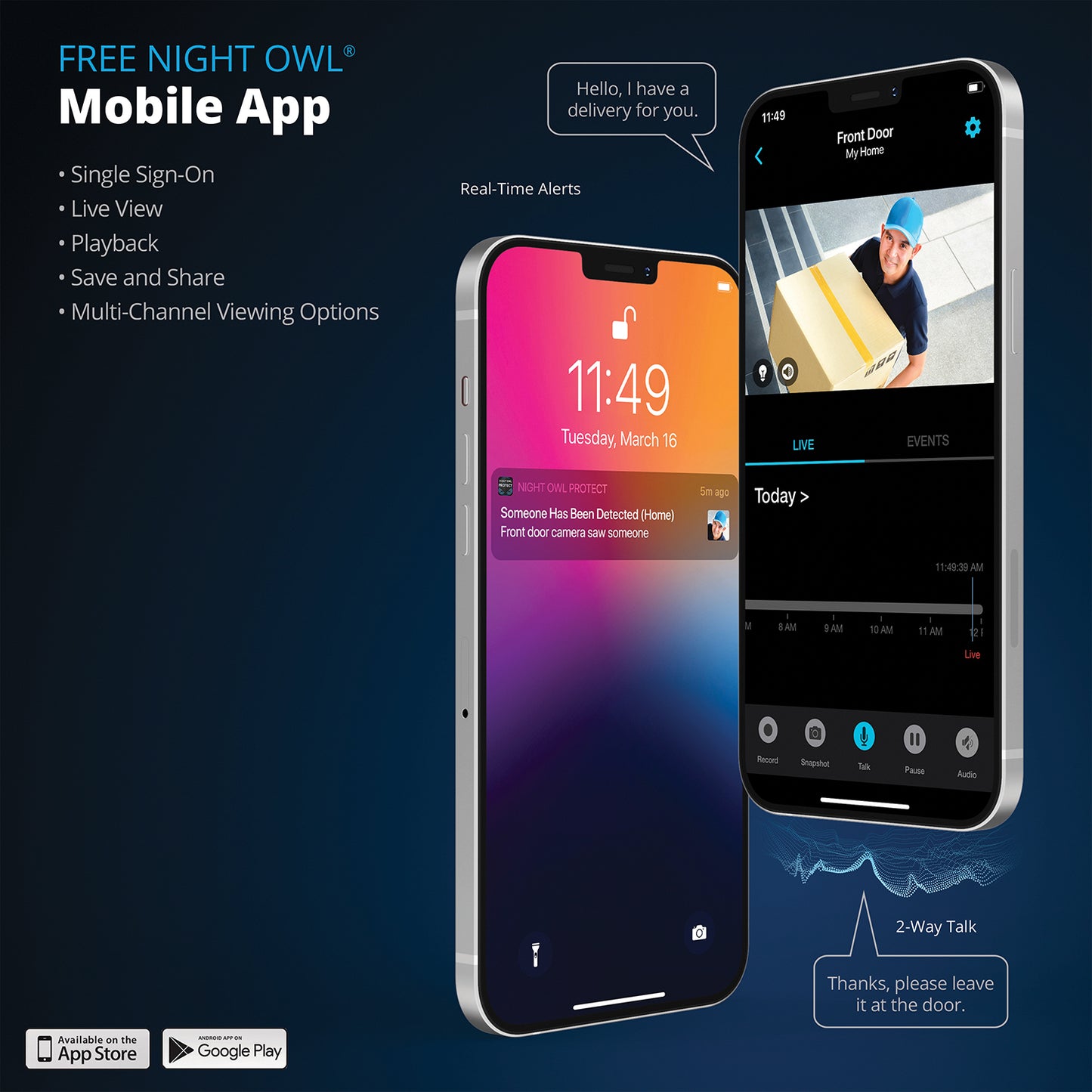 Wire Free (Battery) 2K Spotlight Mountable Cameras with 2-Way Audio, Alerts, and Siren + USB-C Solar Panel Chargers (2 pk)