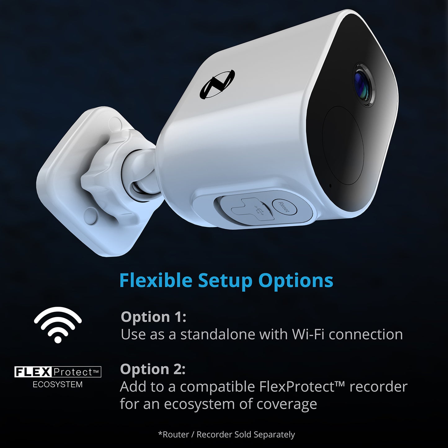 Refurbished Wire Free (Battery) 2K Spotlight Cameras with 2-Way Audio and Audio Alerts and Sirens - 2 Pack - White