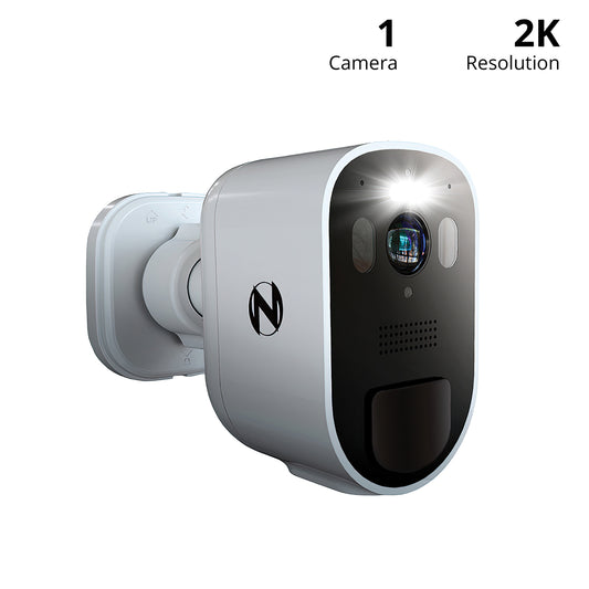 Wire Free 2K Spotlight Camera with 2-Way Audio - White