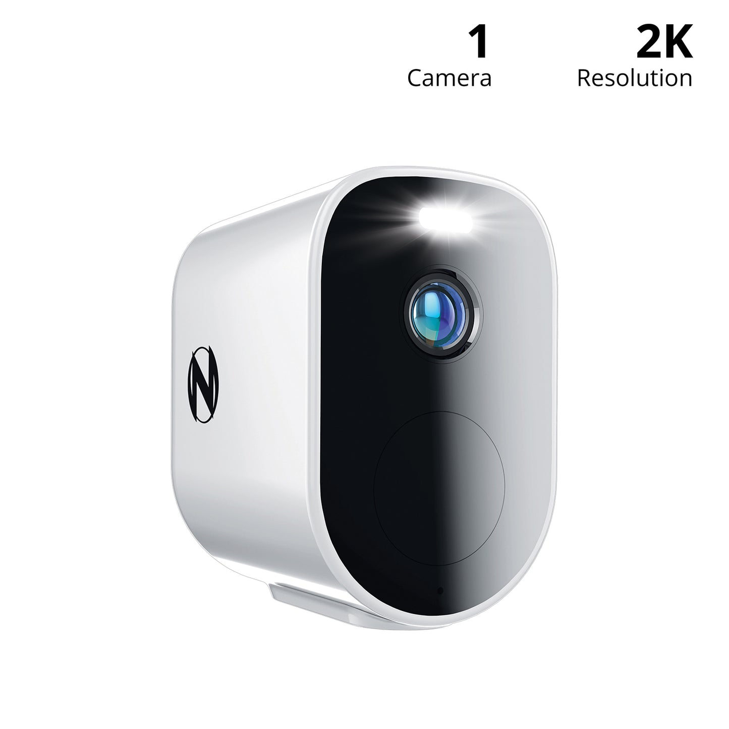 Wire Free (Battery) 2K Deterrence Camera with 2-Way Audio - White