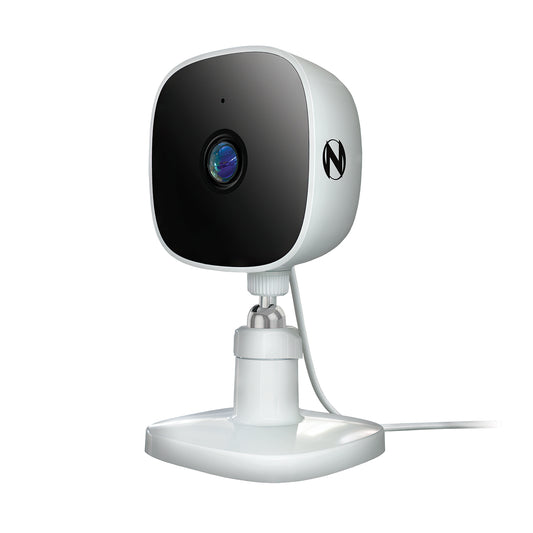 Refurbished Indoor Wi-Fi IP Plug In 1080p Deterrence Camera with 2-Way Audio - White
