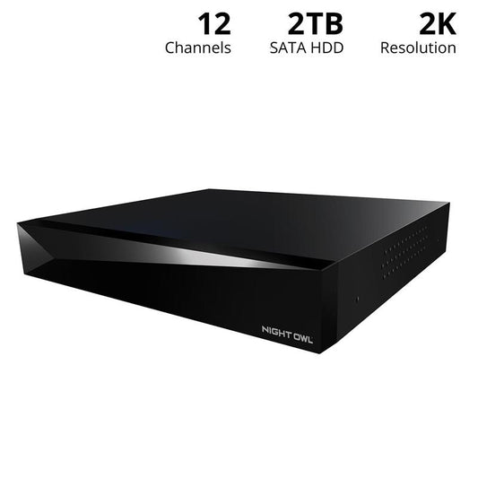 Refurbished 2-Way Audio 12 Channel 2K DVR with 2TB Hard Drive - Add up to 12 Total Devices