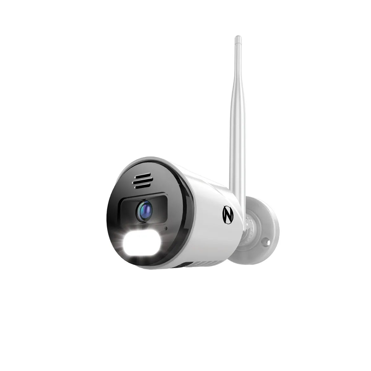 Wi-Fi IP Plug In 4K Spotlight Camera with 2-Way Audio and Audio Alerts and Siren - White