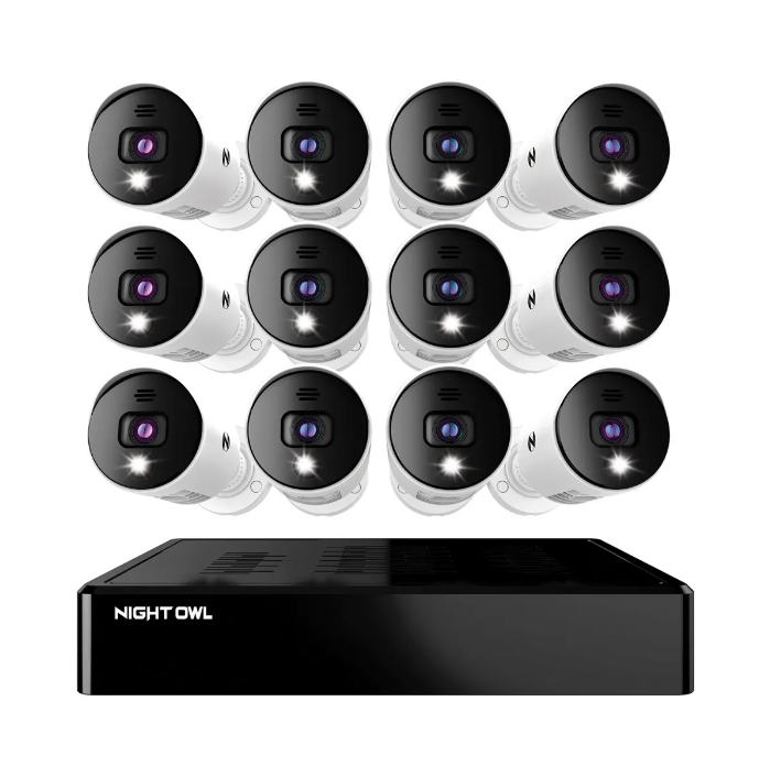 16 Channel 4K Bluetooth DVR with 2TB Hard Drive and 12 Wired 4K