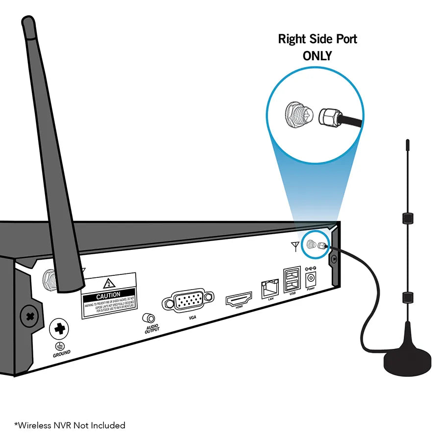 9 ft Wi-Fi Extender Antenna - Compatible with Night Owl Wi-Fi IP Cameras and Wi-Fi NVR