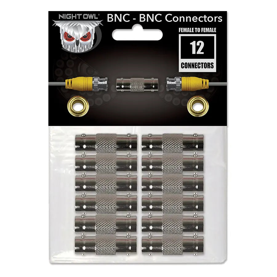 BNC-BNC Cable Connectors - 12 Pack