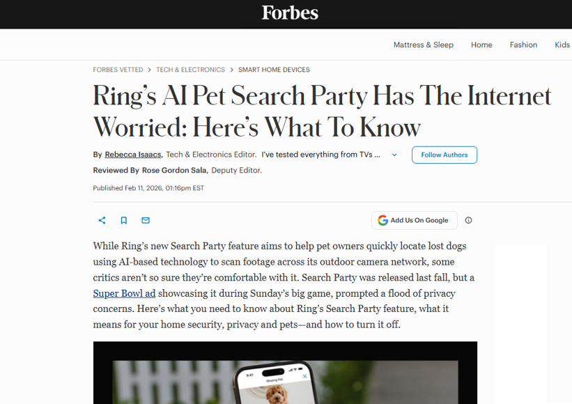 When a Super Bowl Ad for Lost Pets Raises Big Questions About Privacy