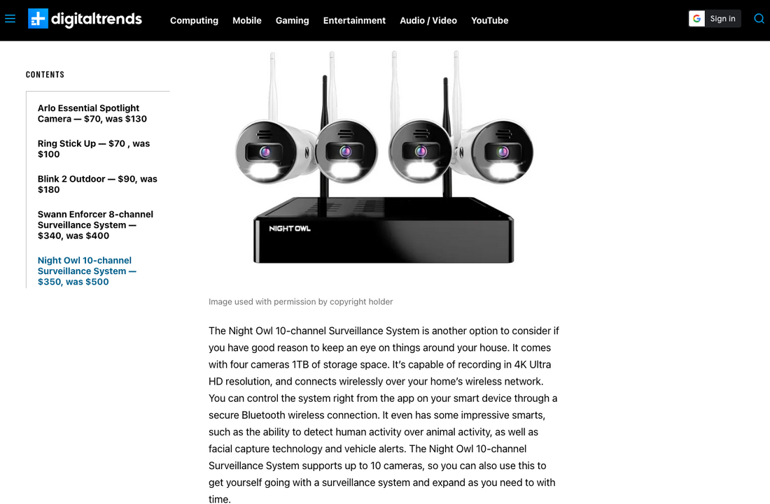 Best security camera deals - DigitalTrends.com - August 2023