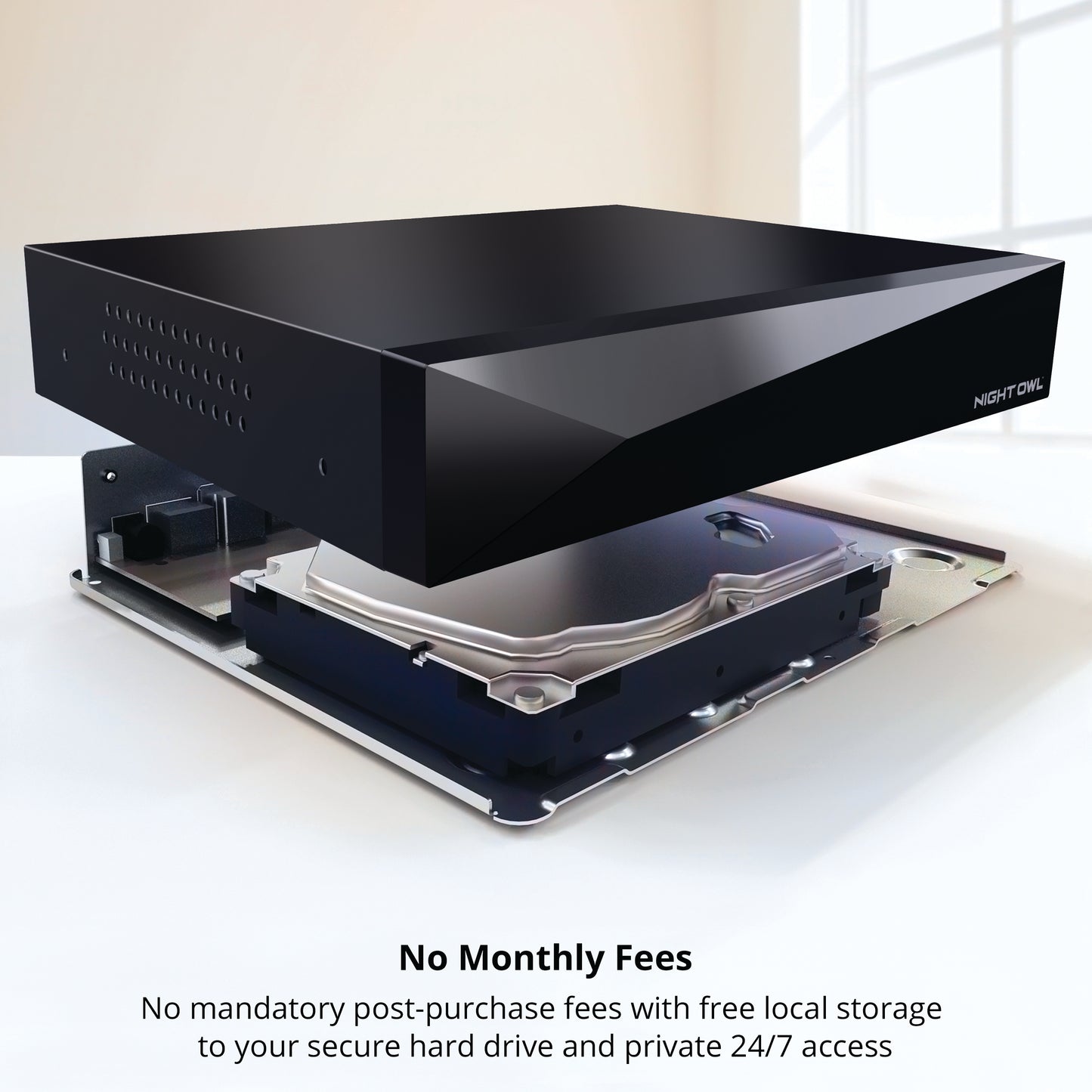 4 Channel 2K DVR with 4 Wired 2K Cameras and 64GB MicroSD Card Expandable up to 4 Additional Wi-Fi Cameras