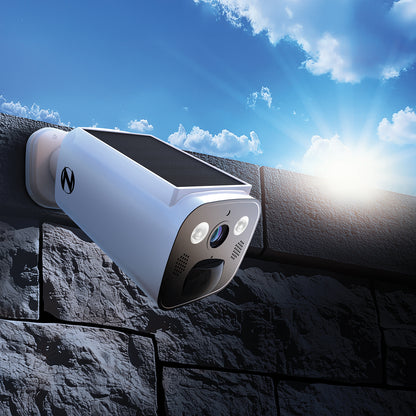 Expandable Wi-Fi Security Hub with 64GB microSD Card and 4 Wire Free Solar 2K Deterrence Cameras