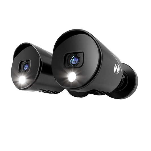 Add On Wired 1080p Deterrence Cameras - 2 Pack - Black