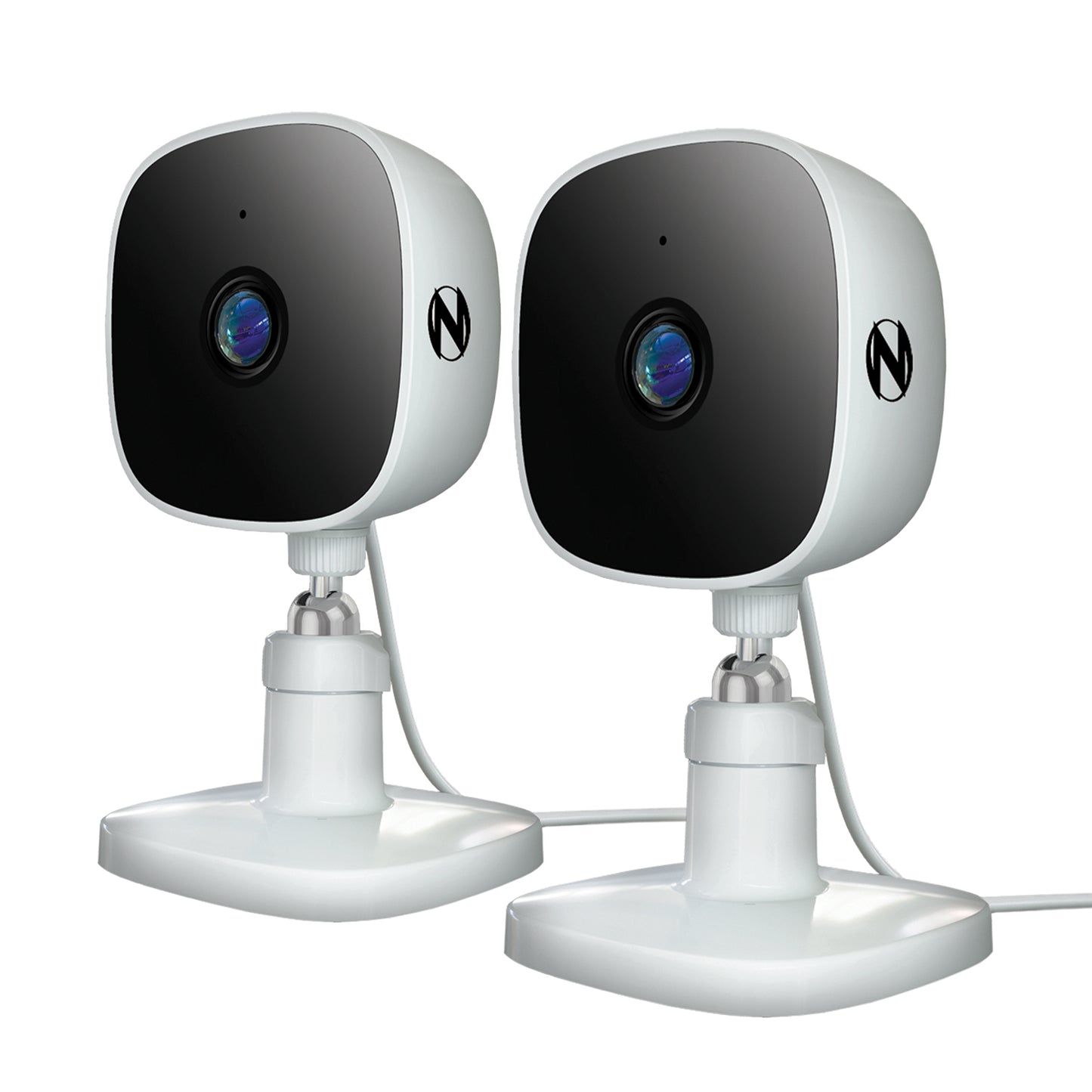 Indoor Wi-Fi IP Plug In 1080p Deterrence Camera with 2-Way Audio - 2PK - White