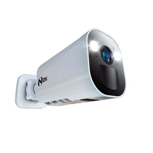 Wire Free (Battery) 2K Spotlight Camera with 2-Way Audio and Audio Alerts and Siren - White