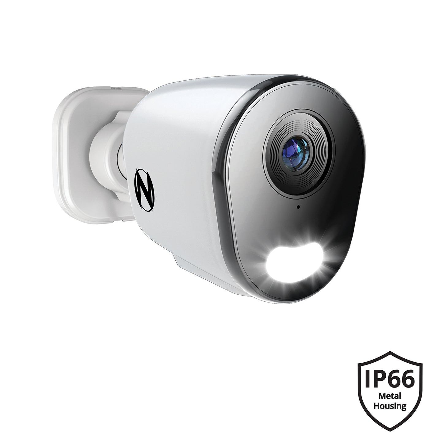 Ruggedized Add On Wired IP 4K+ 12MP Deterrence Camera with 2-Way Audio - 1 Pack - White