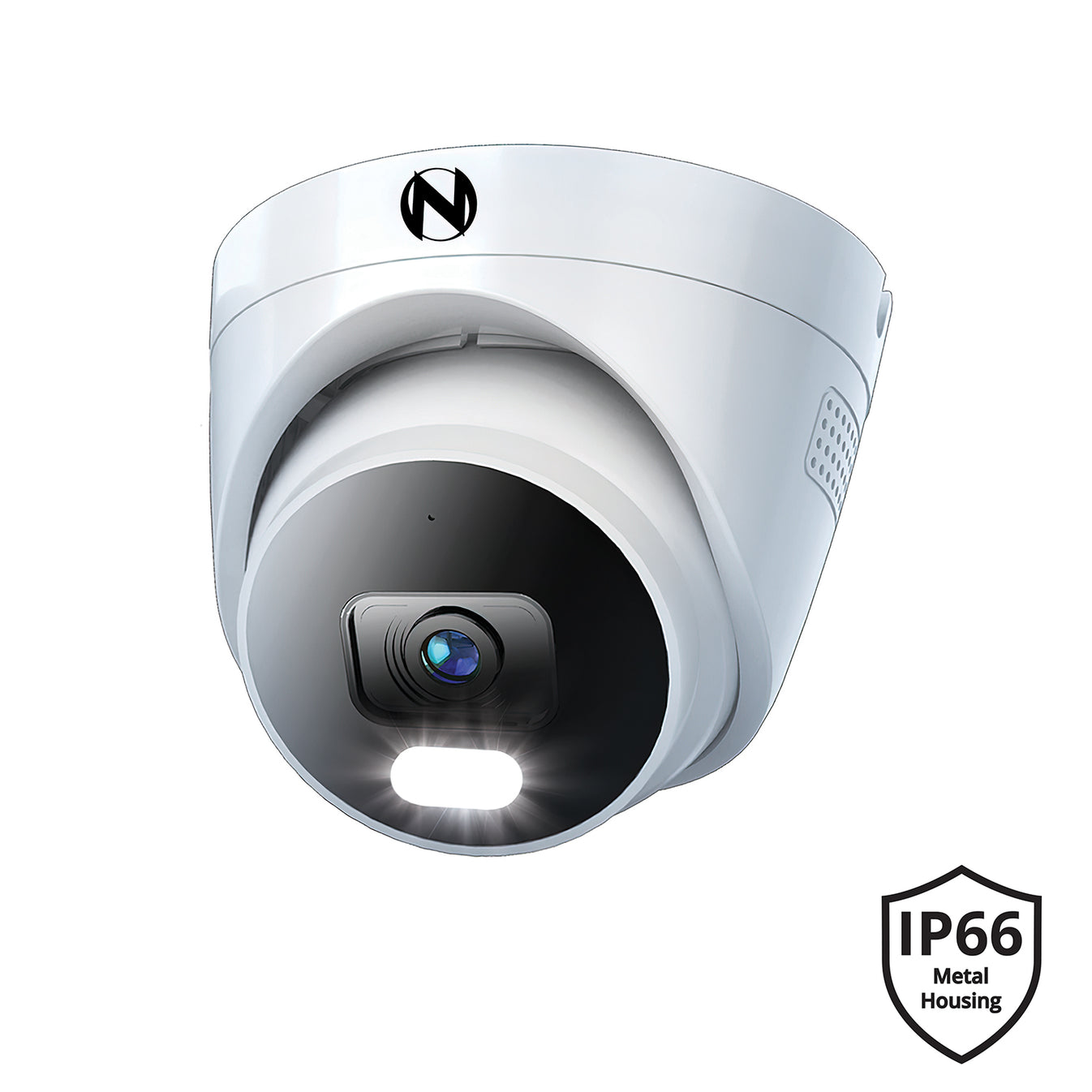 Ruggedized Add On Wired IP 4K+ 12MP Deterrence Dome Camera with 2-Way ...
