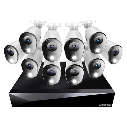 2-Way Audio 20 Channel DVR Security System with 1TB Hard Drive and 10 Wired 1080p Deterrence Cameras