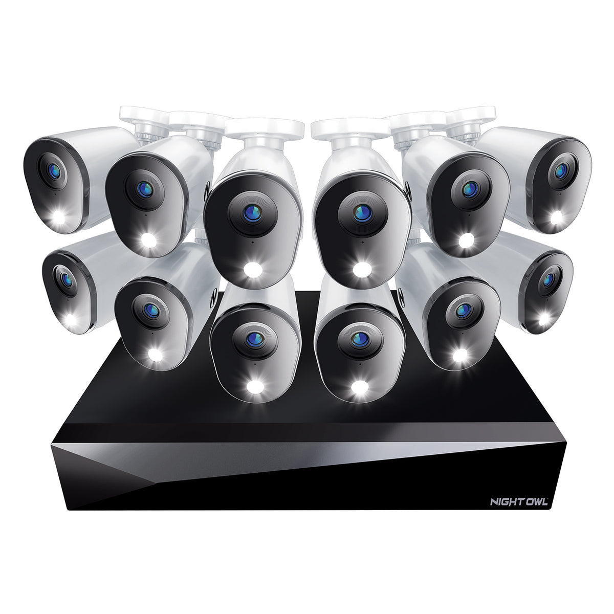 Dvd Security System 2-Way Audio 20 Channel DVR Security System with 1TB Hard Drive and 12 ...