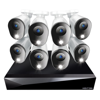 2-Way Audio 20 Channel DVR Security System with 1TB Hard Drive and 8 Wired 1080p Deterrence Cameras