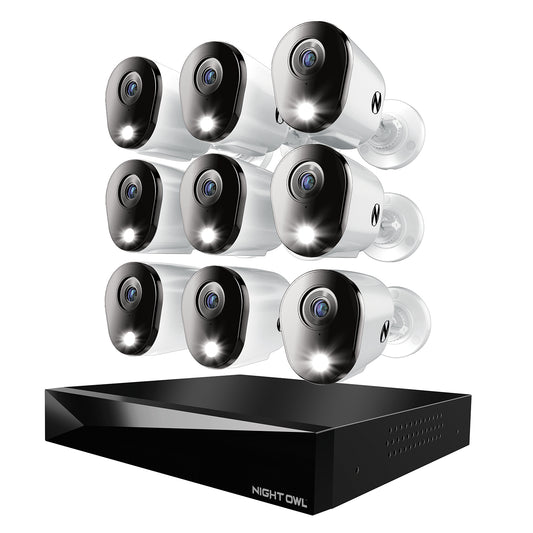 2-Way Audio 20 Channel DVR Security System with 2TB Hard Drive and 9 Wired 4K Deterrence Cameras