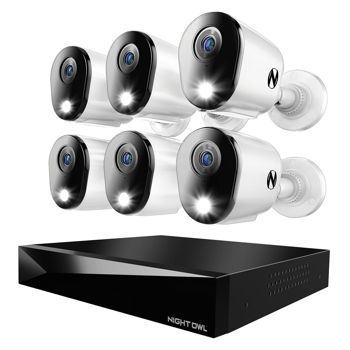 2-Way Audio 12 Channel DVR Security System with 2TB Hard Drive and 6 W ...