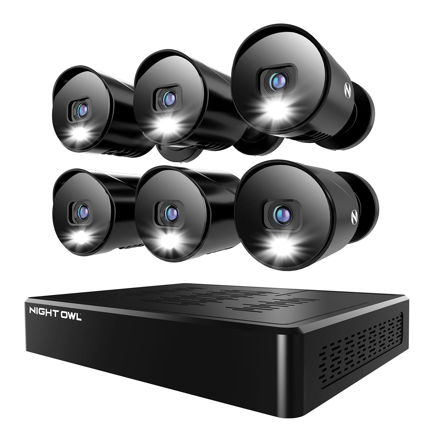 12 Channel DVR Security System with 1TB Hard Drive and 6 Wired 1080p Deterrence Cameras