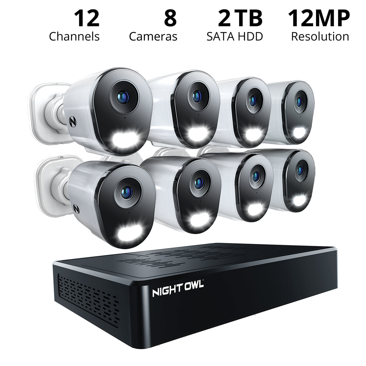 Power over Ethernet 12 Channel 4K+ 12MP NVR Security System with 2TB H ...