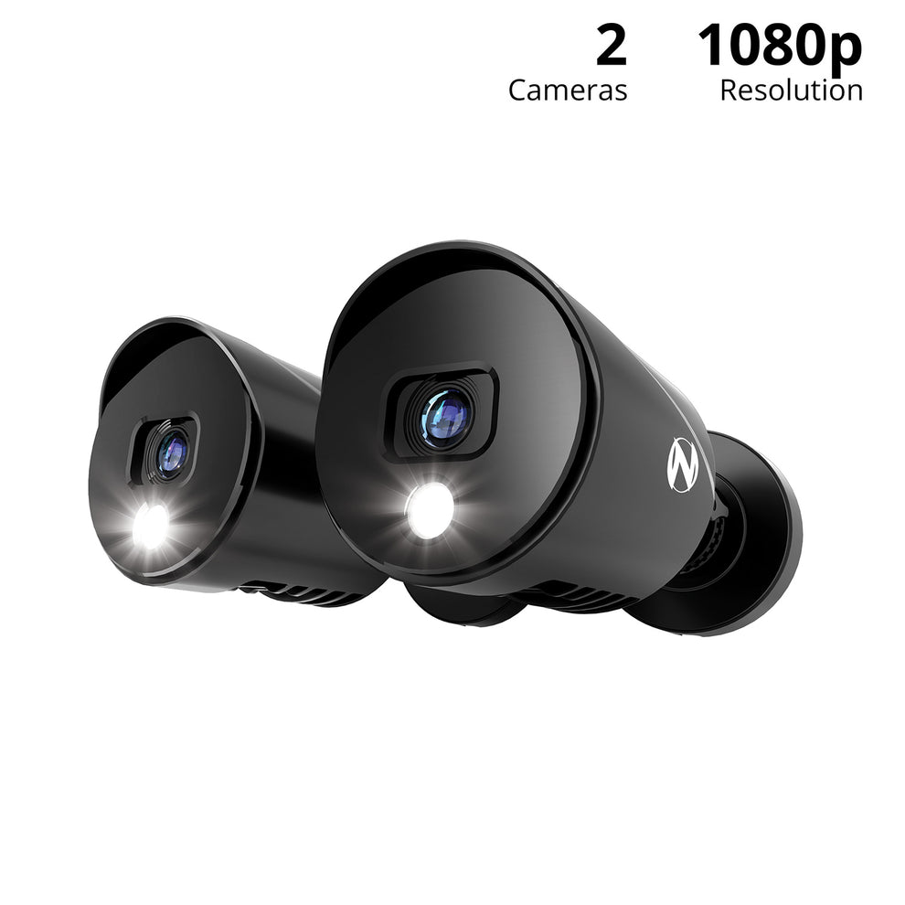 Refurbished Add On Wired 1080p Deterrence Cameras - 2 Pack - Black ...