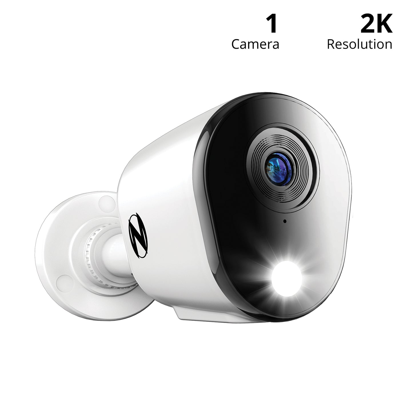 Add On Wired 2K Deterrence Camera with 2-Way Audio - White - Camera Cable Not Included