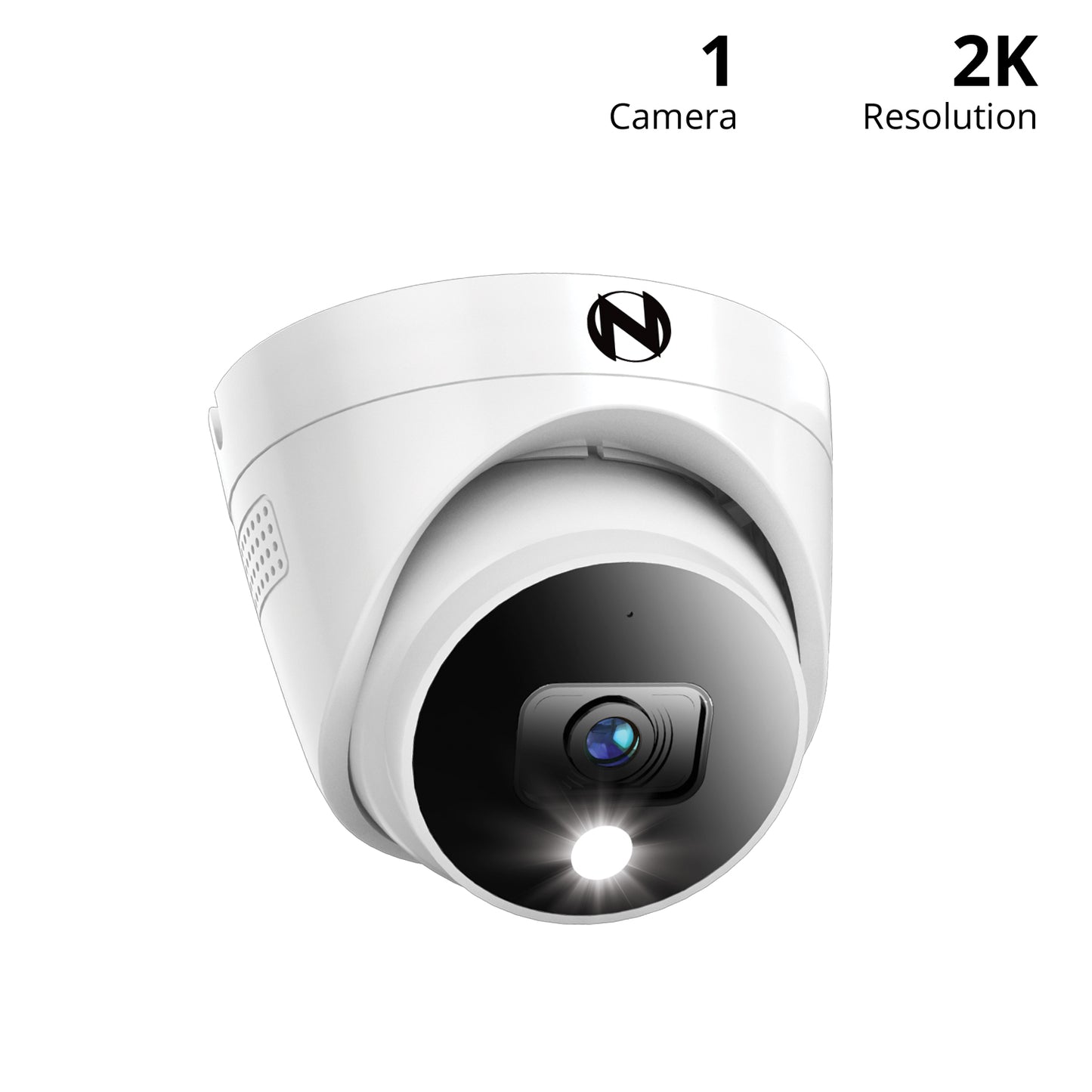 Add On Wired 2K Deterrence Dome Camera with 2-Way Audio - White - Camera Cable Not Included