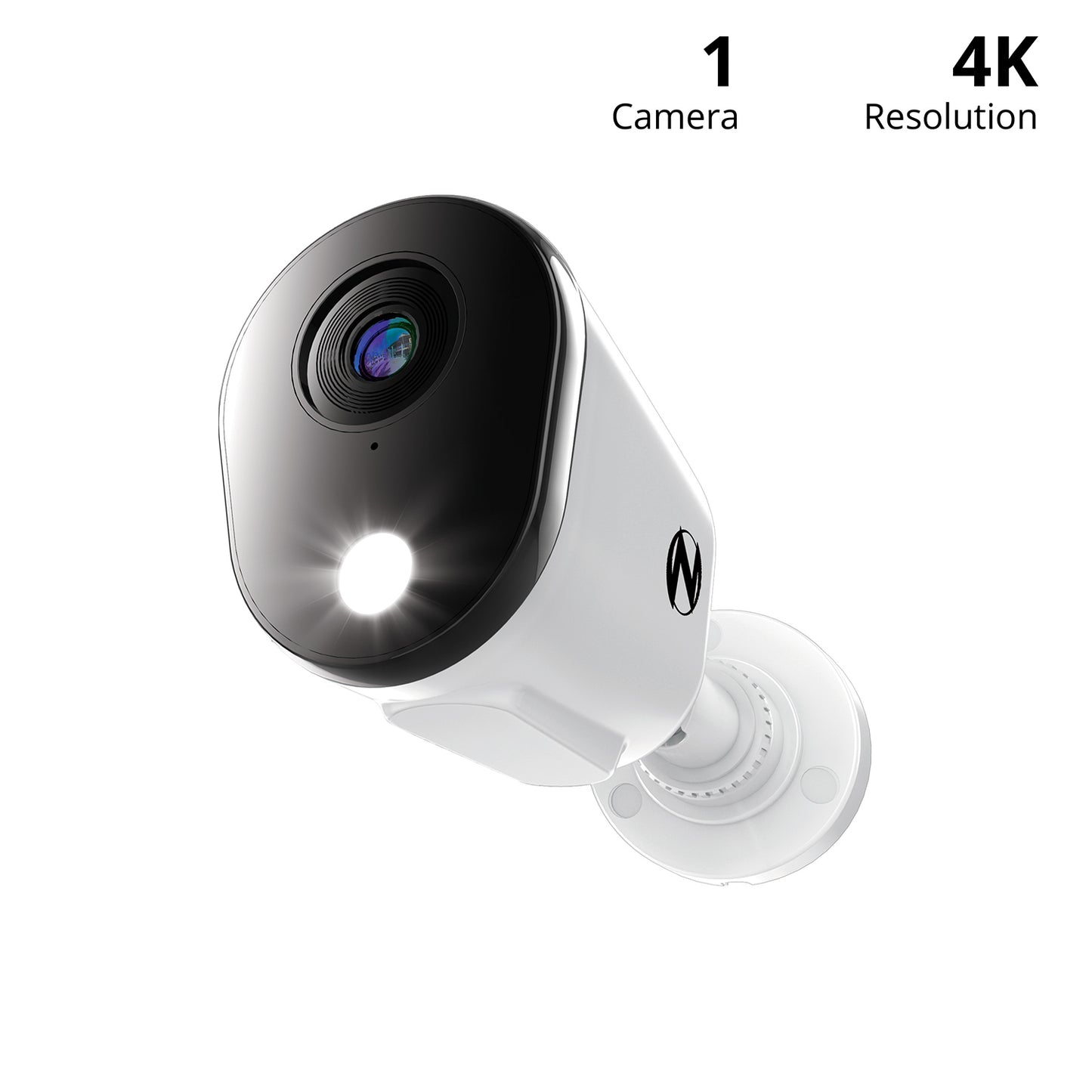 Add On Wired 4K Deterrence Camera with 2-Way Audio - White - Camera Cable Not Included
