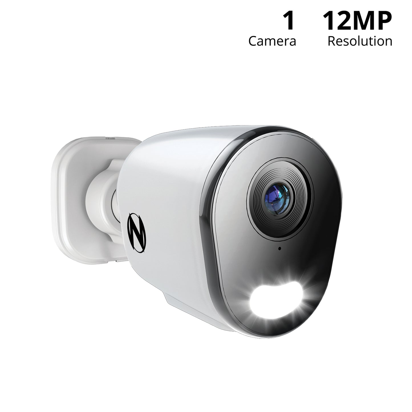 Add On Wired IP 12MP Deterrence Camera with 2-Way Audio - 1 Pack - White