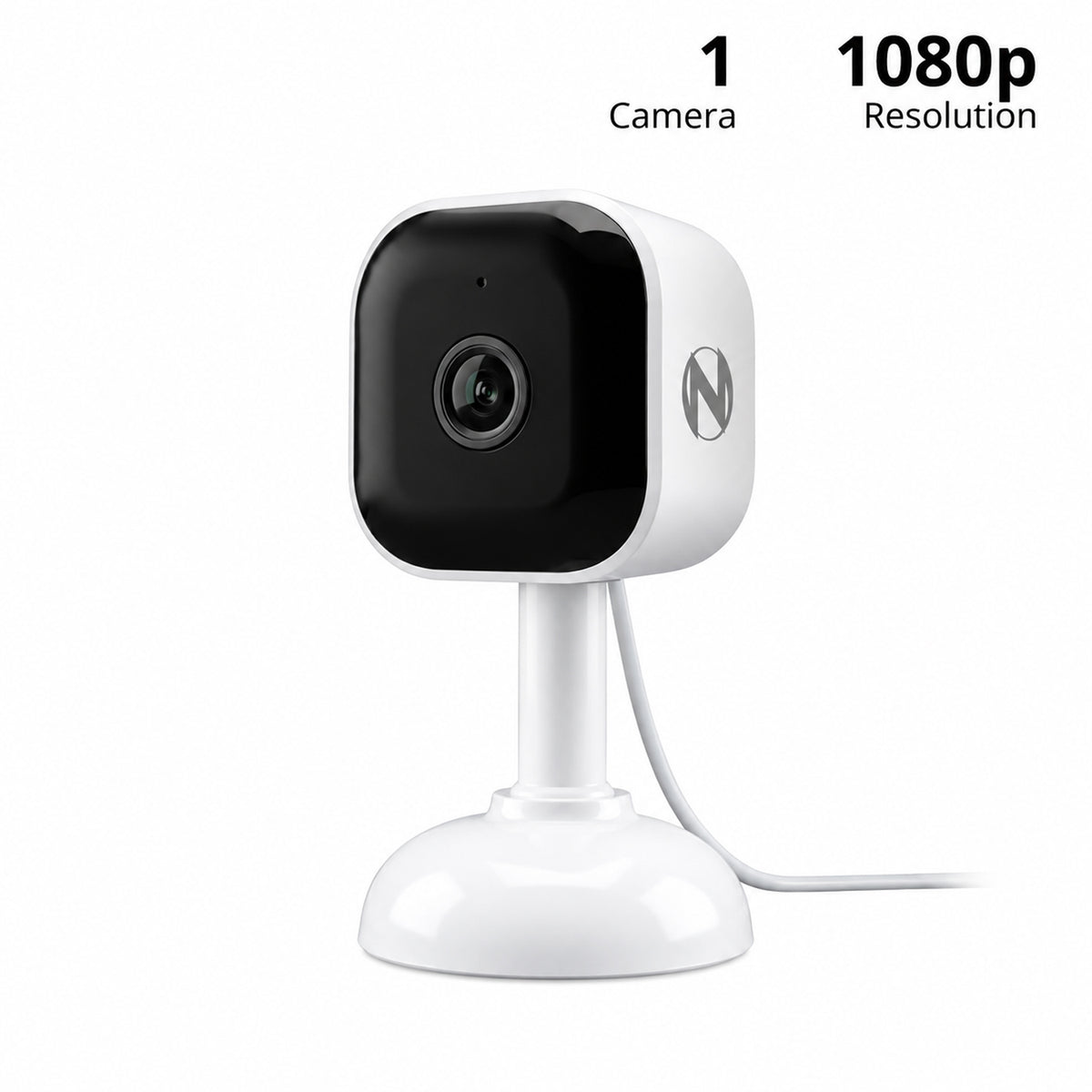 Indoor Wi-Fi IP Plug In 2K Deterrence Camera with 2-Way Audio - White