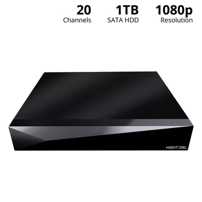 Refurbished 2-Way Audio 20 Channel 1080p DVR with 1TB Hard Drive - Add up to 20 Total Devices