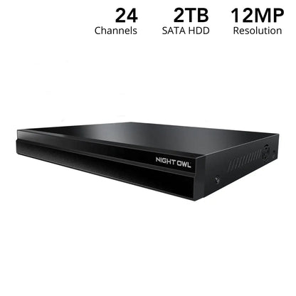 24 Channel 12MP eNVR with 8 POE Ports and 16 Wi-Fi - No HDD - Add up to 24 Total Devices